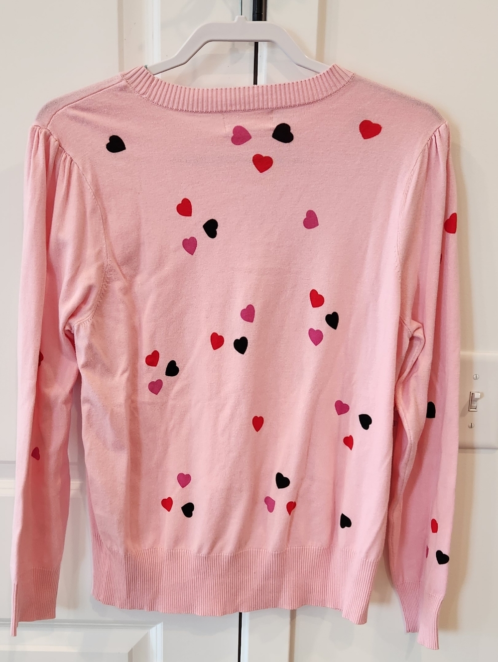 Pink Heart Print Sweater - Picture 4 of 4